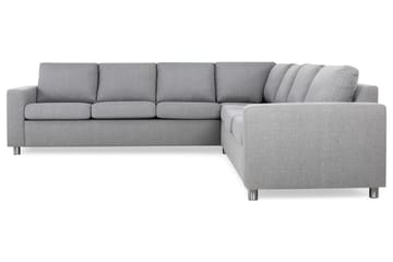 Crazy 6-seters Vendbar L-formet X-Large Hjørnesofa i Stoff - Grå - Møbler - Sofaer - Hjørnesofaer