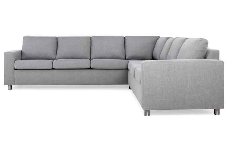 Crazy 6-seters Vendbar L-formet X-Large Hjørnesofa i Stoff - Grå - Møbler - Sofaer - Hjørnesofaer