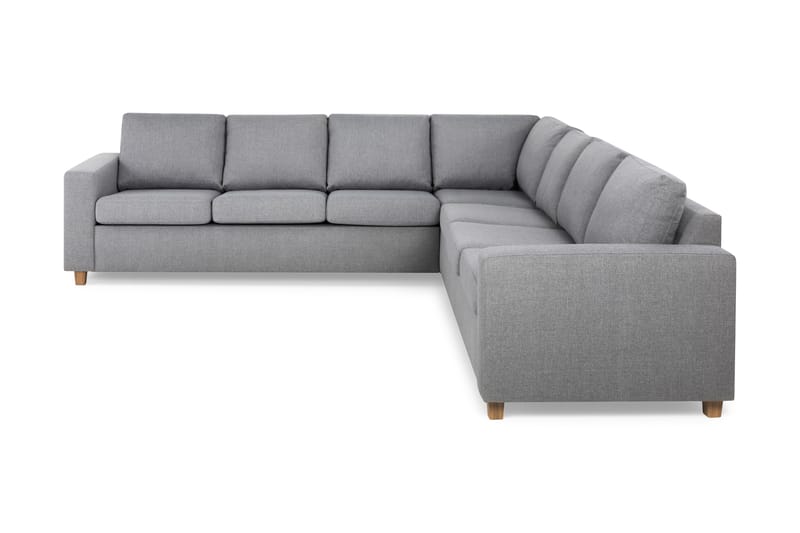 Crazy 6-seters Vendbar L-formet X-Large Hjørnesofa i Stoff - Grå - Møbler - Sofaer - Hjørnesofaer