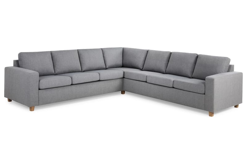 Crazy 6-seters Vendbar L-formet X-Large Hjørnesofa i Stoff - Grå - Møbler - Sofaer - Hjørnesofaer