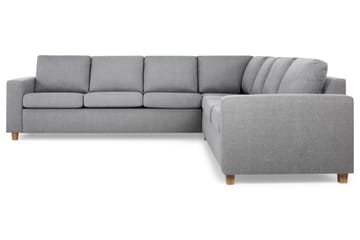 Crazy 6-seters Vendbar L-formet X-Large Hjørnesofa i Stoff - Grå - Møbler - Sofaer - Hjørnesofaer