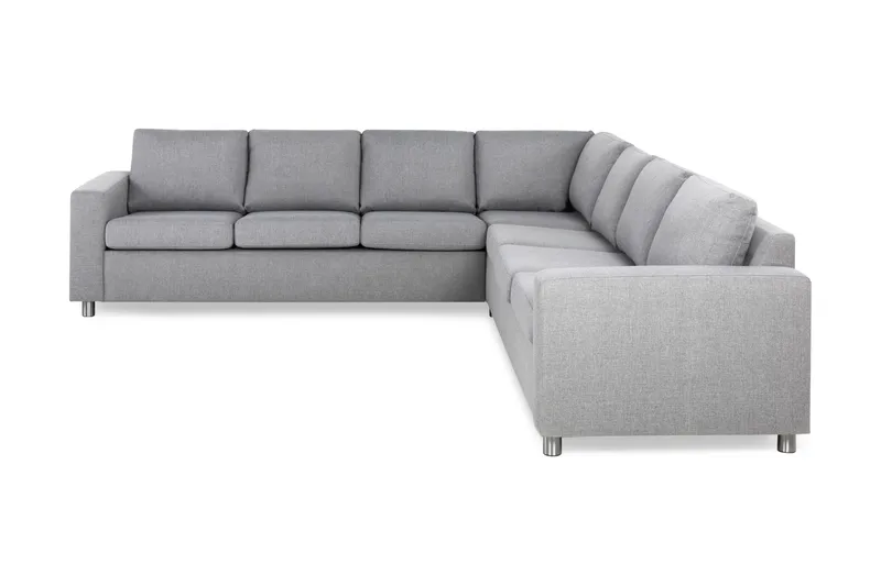Crazy 6-seters Vendbar L-formet X-Large Hjørnesofa i Stoff - Grå - Møbler - Sofaer - Hjørnesofaer