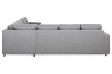 Crazy 6-seters Vendbar L-formet X-Large Hjørnesofa i Stoff - Grå - Møbler - Sofaer - Hjørnesofaer