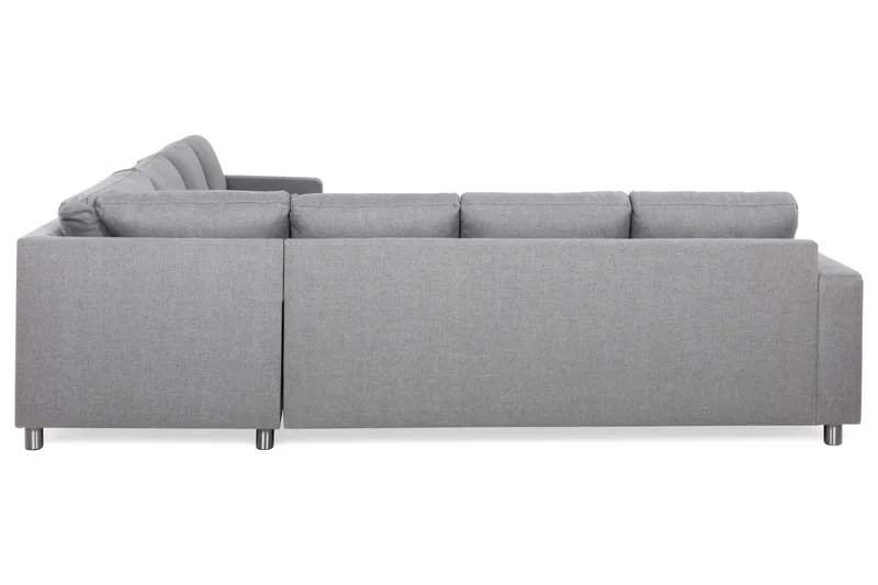 Crazy 6-seters Vendbar L-formet X-Large Hjørnesofa i Stoff - Grå - Møbler - Sofaer - Hjørnesofaer