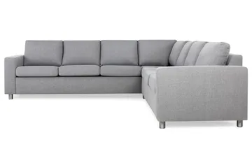 Crazy 6-seters Vendbar L-formet X-Large Hjørnesofa i Stoff - Grå - Møbler - Sofaer - Hjørnesofaer