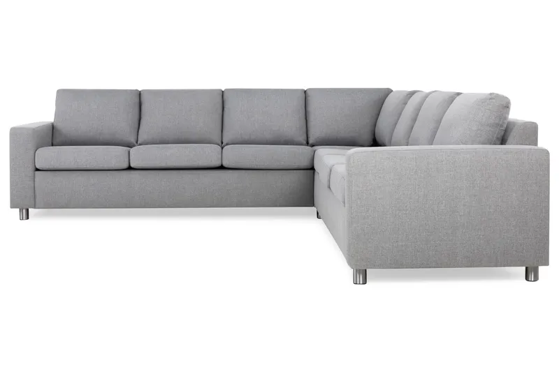 Crazy 6-seters Vendbar L-formet X-Large Hjørnesofa i Stoff - Grå - Møbler - Sofaer - Hjørnesofaer