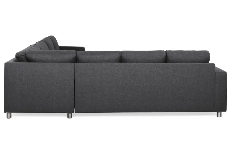 Crazy 6-seters Vendbar L-formet X-Large Hjørnesofa i Stoff - Mørk grå - Møbler - Sofaer - Hjørnesofaer