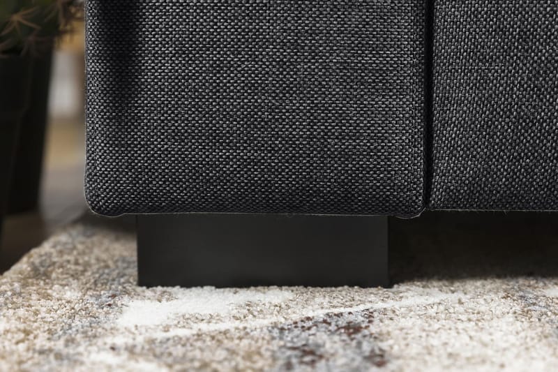 Crazy 6-seters Vendbar L-formet X-Large Hjørnesofa i Stoff - Mørk grå - Møbler - Sofaer - Hjørnesofaer