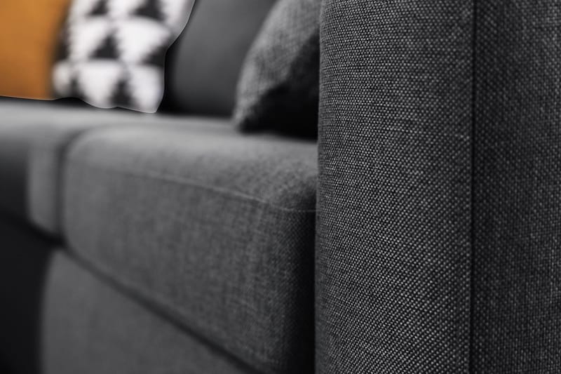 Crazy 6-seters Vendbar L-formet X-Large Hjørnesofa i Stoff - Mørk grå - Møbler - Sofaer - Hjørnesofaer