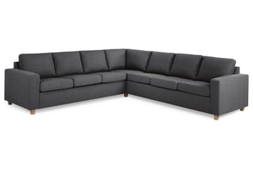 Crazy 6-seters Vendbar L-formet X-Large Hjørnesofa i Stoff - Mørk grå - Møbler - Sofaer - Hjørnesofaer