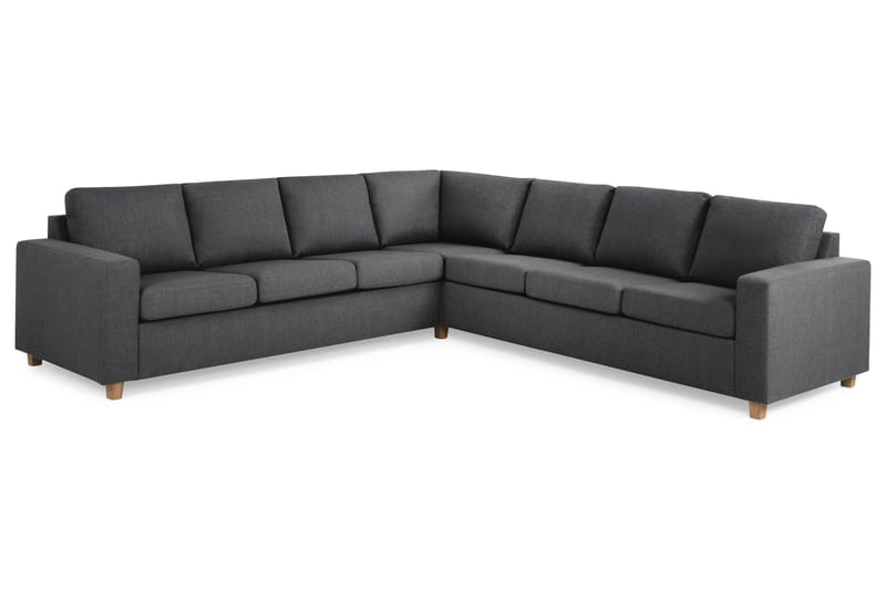 Crazy 6-seters Vendbar L-formet X-Large Hjørnesofa i Stoff - Mørk grå - Møbler - Sofaer - Hjørnesofaer
