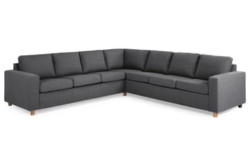 Crazy 6-seters Vendbar L-formet X-Large Hjørnesofa i Stoff - Mørk grå - Møbler - Sofaer - Hjørnesofaer