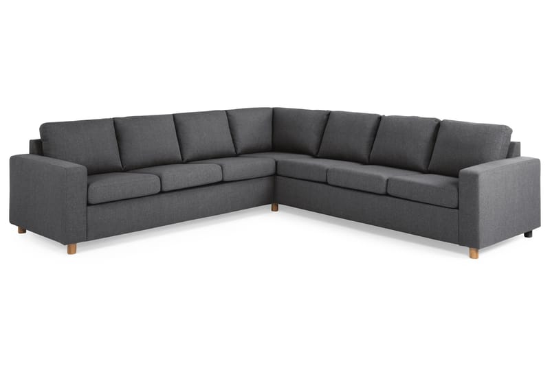 Crazy 6-seters Vendbar L-formet X-Large Hjørnesofa i Stoff - Mørk grå - Møbler - Sofaer - Hjørnesofaer