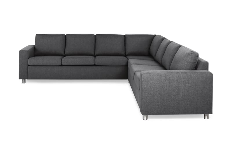 Crazy 6-seters Vendbar L-formet X-Large Hjørnesofa i Stoff - Mørk grå - Møbler - Sofaer - Hjørnesofaer