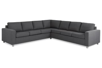Crazy 6-seters Vendbar L-formet X-Large Hjørnesofa i Stoff - Mørk grå - Møbler - Sofaer - Hjørnesofaer