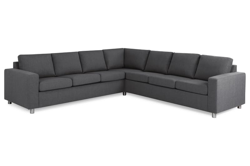 Crazy 6-seters Vendbar L-formet X-Large Hjørnesofa i Stoff - Mørk grå - Møbler - Sofaer - Hjørnesofaer