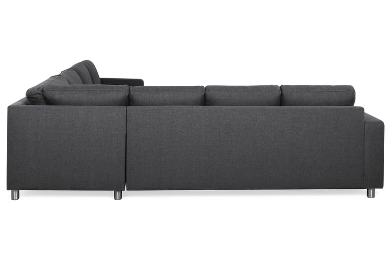 Crazy 6-seters Vendbar L-formet X-Large Hjørnesofa i Stoff - Mørk grå - Møbler - Sofaer - Hjørnesofaer