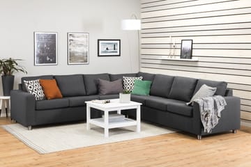 Crazy 6-seters Vendbar L-formet X-Large Hjørnesofa i Stoff - Mørk grå - Møbler - Sofaer - Hjørnesofaer