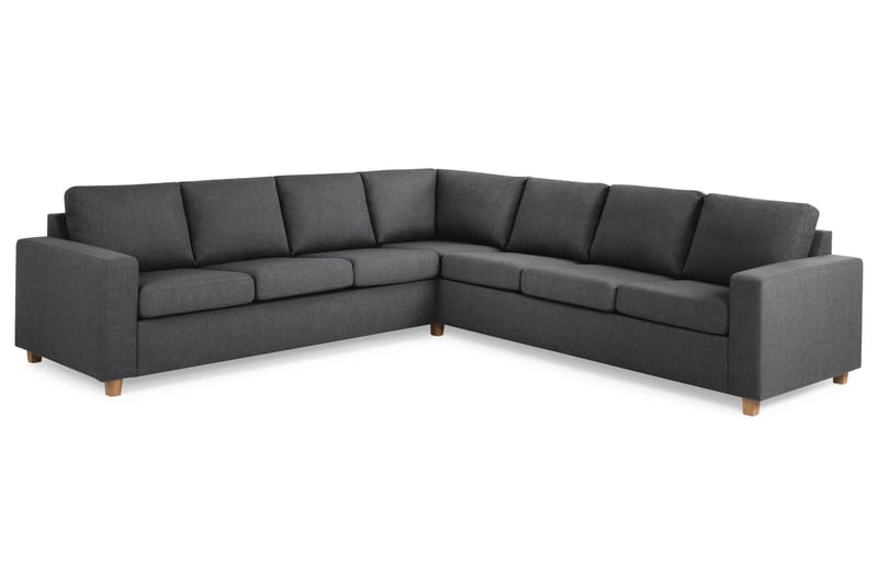 Crazy 6-seters Vendbar L-formet X-Large Hjørnesofa i Stoff - Mørk grå - Møbler - Sofaer - Hjørnesofaer