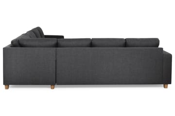 Crazy 6-seters Vendbar L-formet X-Large Hjørnesofa i Stoff - Mørk grå - Møbler - Sofaer - Hjørnesofaer