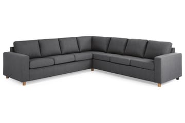 Crazy 6-seters Vendbar L-formet X-Large Hjørnesofa i Stoff - Mørk grå - Møbler - Sofaer - Hjørnesofaer