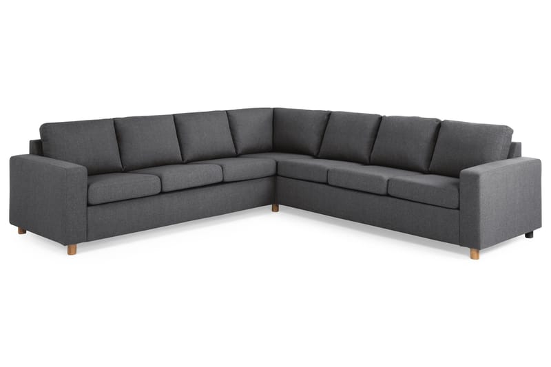 Crazy 6-seters Vendbar L-formet X-Large Hjørnesofa i Stoff - Mørk grå - Møbler - Sofaer - Hjørnesofaer