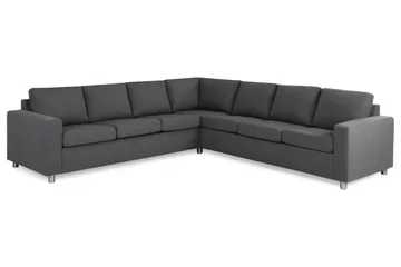 Crazy 6-seters Vendbar L-formet X-Large Hjørnesofa i Stoff - Mørk grå - Møbler - Sofaer - Hjørnesofaer