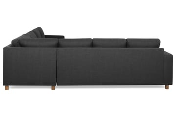 Crazy 6-seters Venstrevendt U-formet Large Hjørnesofa med Divan i Stoff - Antrasitt - Møbler - Sofaer - Hjørnesofaer - Hjørnesofa med divan
