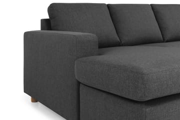 Crazy 6-seters Venstrevendt U-formet Large Hjørnesofa med Divan i Stoff - Antrasitt - Møbler - Sofaer - Hjørnesofaer - Hjørnesofa med divan