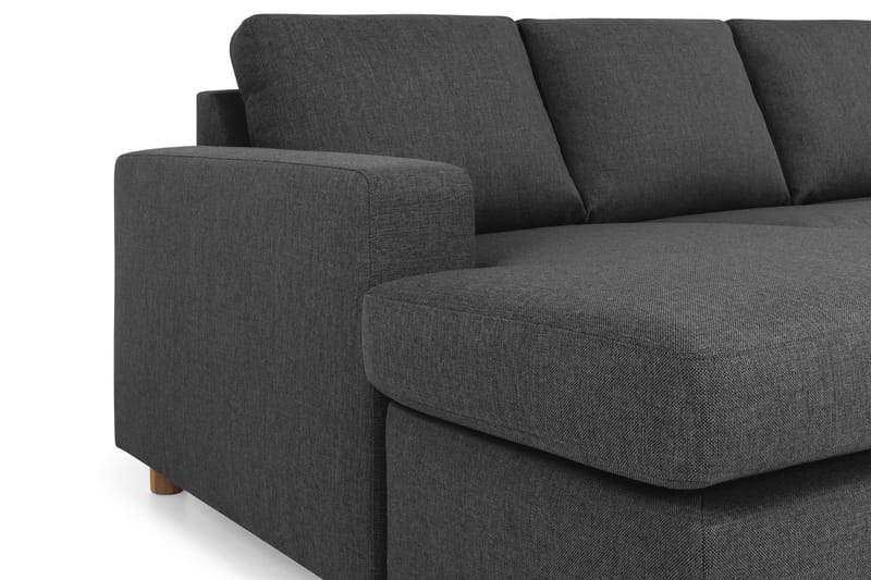 Crazy 6-seters Venstrevendt U-formet Large Hjørnesofa med Divan i Stoff - Antrasitt - Møbler - Sofaer - Hjørnesofaer - Hjørnesofa med divan