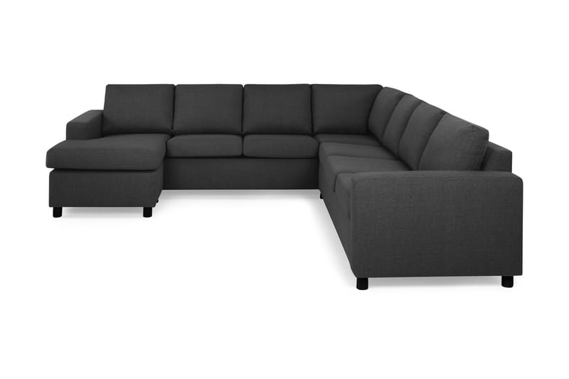 Crazy 6-seters Venstrevendt U-formet Large Hjørnesofa med Divan i Stoff - Antrasitt - Møbler - Sofaer - Hjørnesofaer - Hjørnesofa med divan
