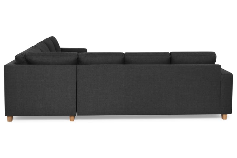 Crazy 6-seters Venstrevendt U-formet Large Hjørnesofa med Divan i Stoff - Antrasitt - Møbler - Sofaer - Hjørnesofaer - Hj�ørnesofa med divan