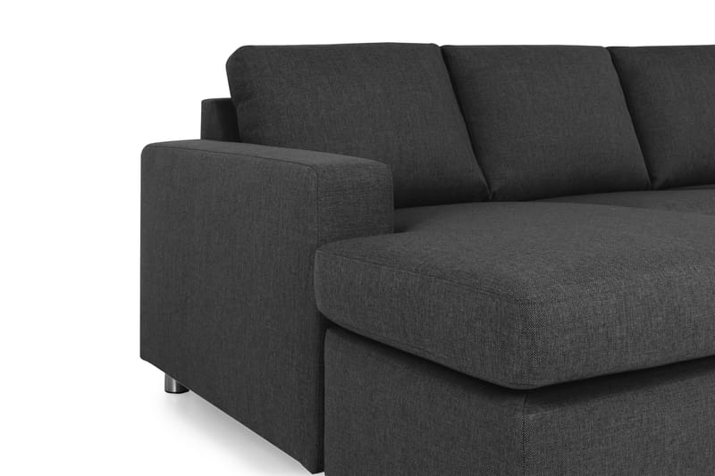 Crazy 6-seters Venstrevendt U-formet Large Hjørnesofa med Divan i Stoff - Antrasitt - Møbler - Sofaer - Hjørnesofaer - Hjørnesofa med divan