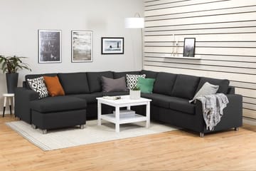 Crazy 6-seters Venstrevendt U-formet Large Hjørnesofa med Divan i Stoff - Antrasitt - Møbler - Sofaer - Hjørnesofaer - Hjørnesofa med divan