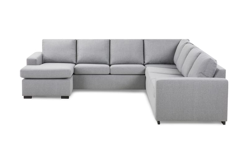 Crazy 6-seters Venstrevendt U-formet Large Hjørnesofa med Divan i Stoff - Grå - Møbler - Sofaer - Hjørnesofaer - Hjørnesofa med divan