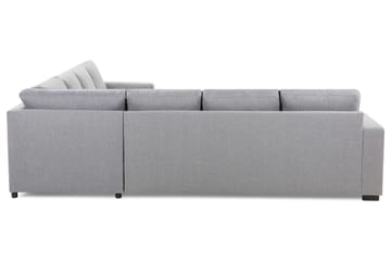Crazy 6-seters Venstrevendt U-formet Large Hjørnesofa med Divan i Stoff - Grå - Møbler - Sofaer - Hjørnesofaer - Hjørnesofa med divan