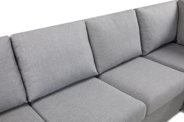 Crazy 6-seters Venstrevendt U-formet Large Hjørnesofa med Divan i Stoff - Grå - Møbler - Sofaer - Hjørnesofaer - Hjørnesofa med divan