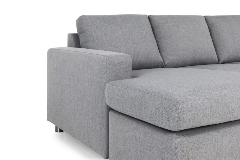 Crazy 6-seters Venstrevendt U-formet Large Hjørnesofa med Divan i Stoff - Grå - Møbler - Sofaer - Hjørnesofaer - Hjørnesofa med divan