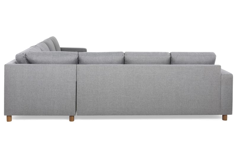 Crazy 6-seters Venstrevendt U-formet Large Hjørnesofa med Divan i Stoff - Grå - Møbler - Sofaer - Hjørnesofaer - Hjørnesofa med divan