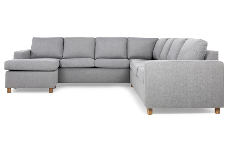 Crazy 6-seters Venstrevendt U-formet Large Hjørnesofa med Divan i Stoff - Grå - Møbler - Sofaer - Hjørnesofaer - Hjørnesofa med divan