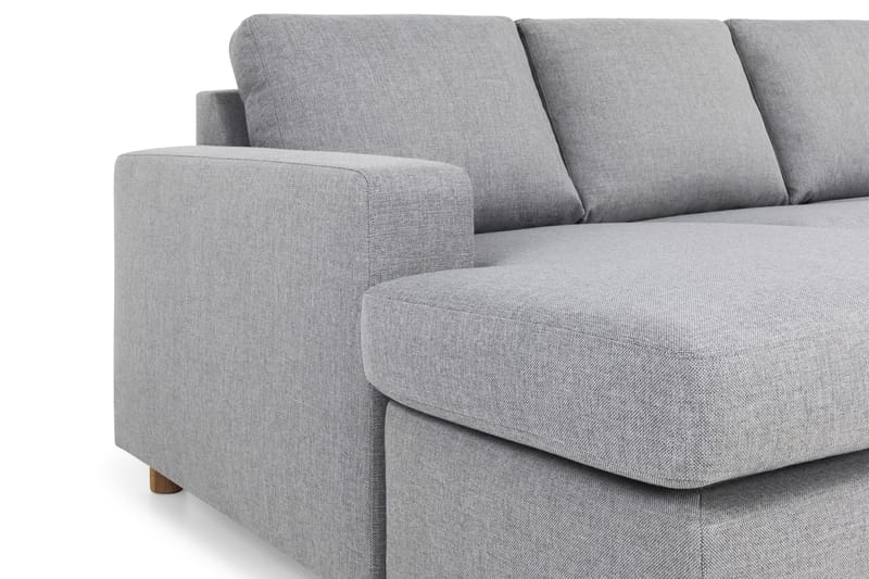 Crazy 6-seters Venstrevendt U-formet Large Hjørnesofa med Divan i Stoff - Grå - Møbler - Sofaer - Hjørnesofaer - Hjørnesofa med divan