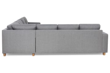 Crazy 6-seters Venstrevendt U-formet Large Hjørnesofa med Divan i Stoff - Grå - Møbler - Sofaer - Hjørnesofaer - Hjørnesofa med divan