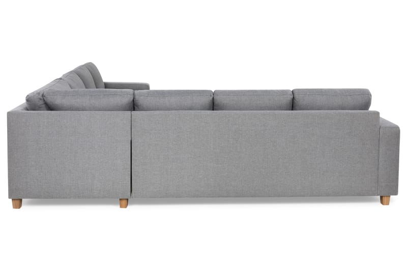 Crazy 6-seters Venstrevendt U-formet Large Hjørnesofa med Divan i Stoff - Grå - Møbler - Sofaer - Hjørnesofaer - Hjørnesofa med divan