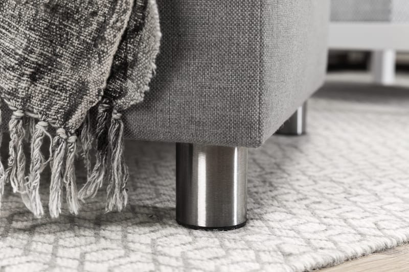 Crazy 6-seters Venstrevendt U-formet Large Hjørnesofa med Divan i Stoff - Grå - Møbler - Sofaer - Hjørnesofaer - Hjørnesofa med divan