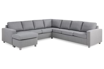 Crazy 6-seters Venstrevendt U-formet Large Hjørnesofa med Divan i Stoff - Grå - Møbler - Sofaer - Hjørnesofaer - Hjørnesofa med divan