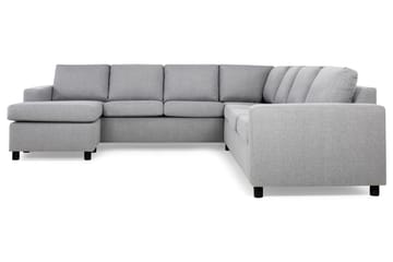 Crazy 6-seters Venstrevendt U-formet Large Hjørnesofa med Divan i Stoff - Grå - Møbler - Sofaer - Hjørnesofaer - Hjørnesofa med divan