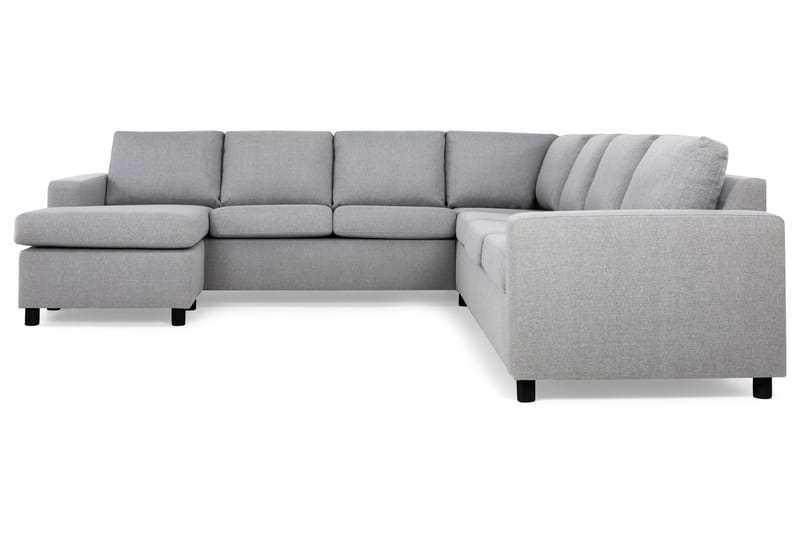 Crazy 6-seters Venstrevendt U-formet Large Hjørnesofa med Divan i Stoff - Grå - Møbler - Sofaer - Hjørnesofaer - Hjørnesofa med divan