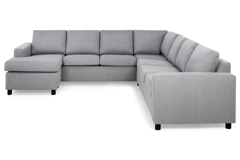 Crazy 6-seters Venstrevendt U-formet Large Hjørnesofa med Divan i Stoff - Grå - Møbler - Sofaer - Hjørnesofaer - Hjørnesofa med divan