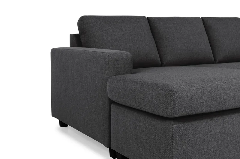 Crazy 6-seters Venstrevendt U-formet Large Hjørnesofa med Divan i Stoff - Mørk grå - Møbler - Sofaer - Hjørnesofaer - Hjørnesofa med divan