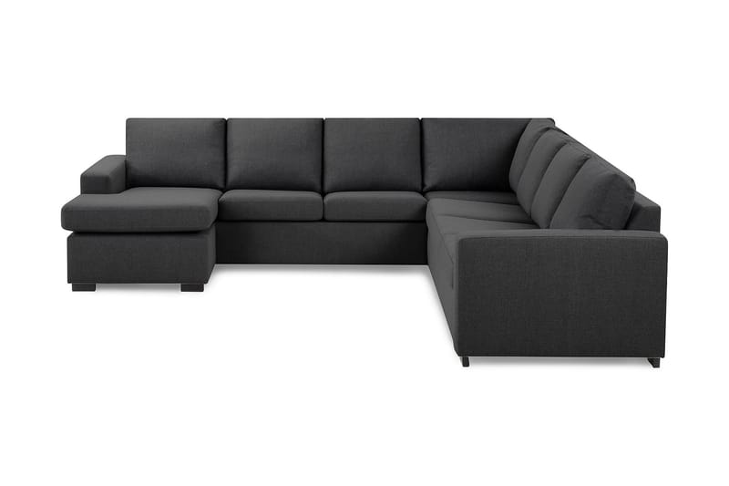 Crazy 6-seters Venstrevendt U-formet Large Hjørnesofa med Divan i Stoff - Mørk grå - Møbler - Sofaer - Hjørnesofaer - Hjørnesofa med divan